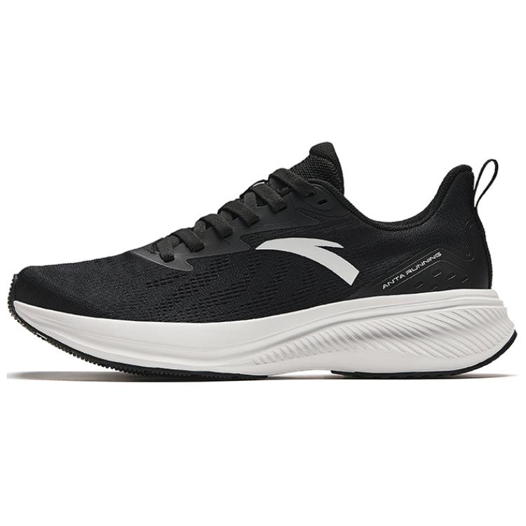 Anta Cushioning Breathable Low-Top Running Shoes Men's Black