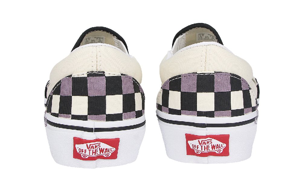 Vans Slip-on Classic 1998 Non-slip Lightweight Low-Top Skateboard Shoes Unisex Black White Purple