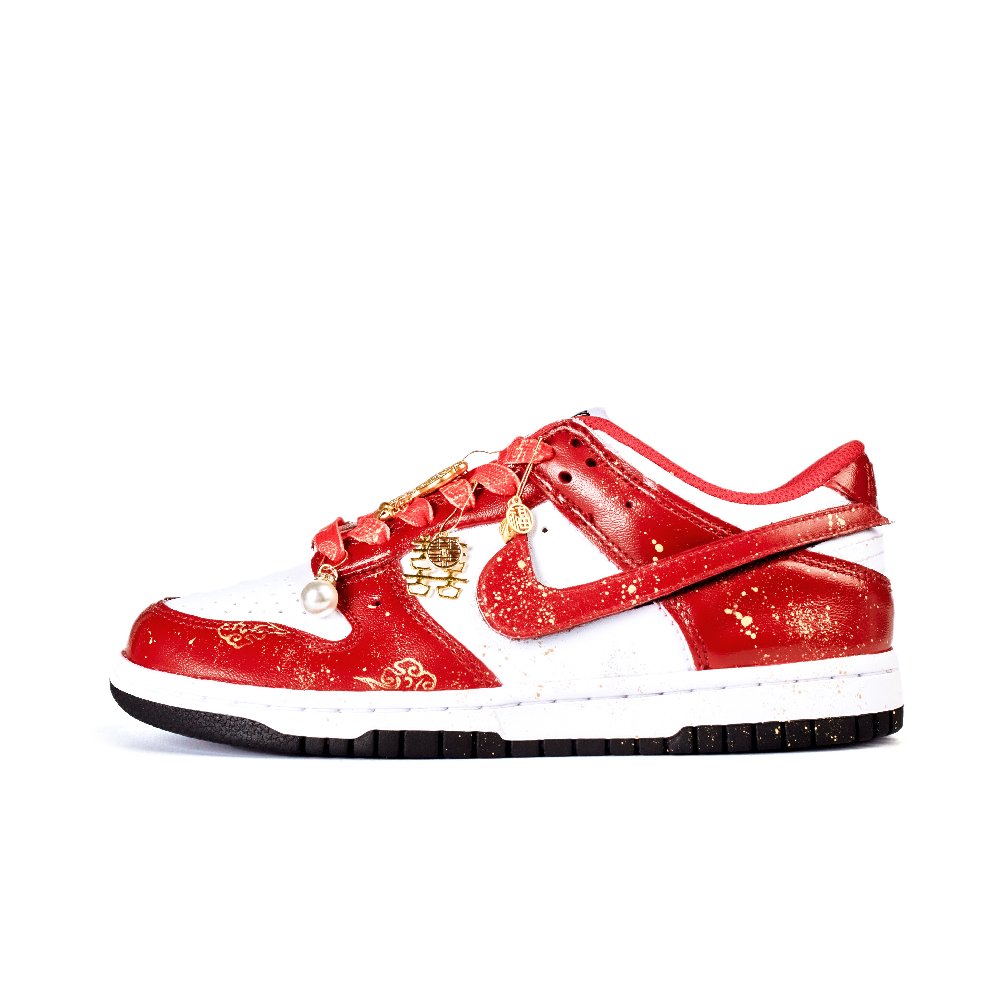 Nike Dunk 'Year Of The Dragon' Slip-Resistant Low-Top Skateboard Shoes Women's Red