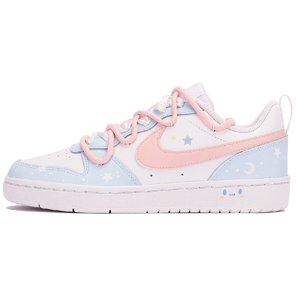 Nike Court Borough Low 2 Low-Top Skateboard Shoes GS Blue