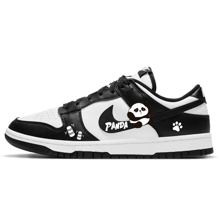 Nike Dunk Slip Resistant, Abrasion Resistant, Lightweight Low top Skateboard Shoes Unisex Black White
