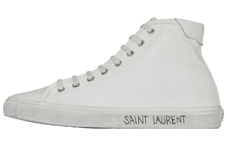 SAINT LAURENT Distressed Canvas Sneakers