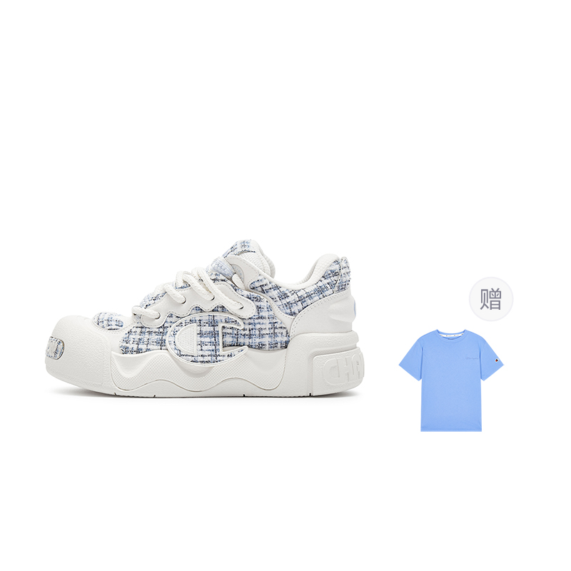 Champion Puffy Shoes AutoSkate V1 Low-Top Skateboard Shoes Women's Ballet Blue/Milk White