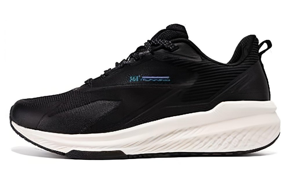 361° Cushioning, Wear Resistant Low Top Running Shoes Men's Black Cyan
