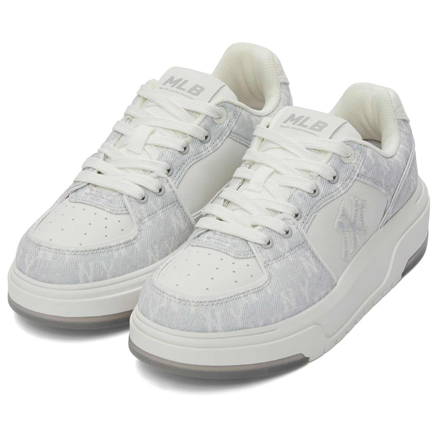 MLB New York Yankees Anti-Slip Wear-Resistant Low-Top Skateboard Shoes Unisex Gray