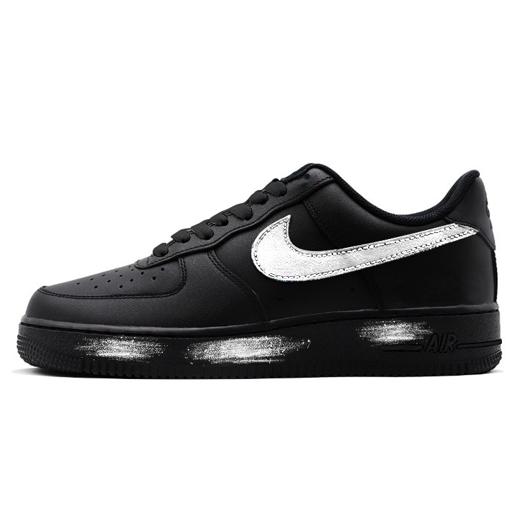 Nike Air Force 1 Slip Resistant Low Top Skateboard Shoes Unisex Silver