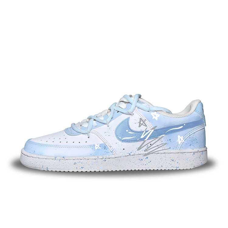 Nike Court Vision 2 Balance Lightweight Low-Top Skateboard Shoes Women's Blue White