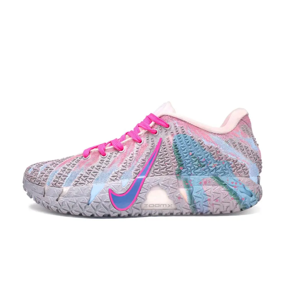 Nike Ja Morant 3 Abrasion Resistant Low top Basketball Shoes Unisex Blue Pink Gray