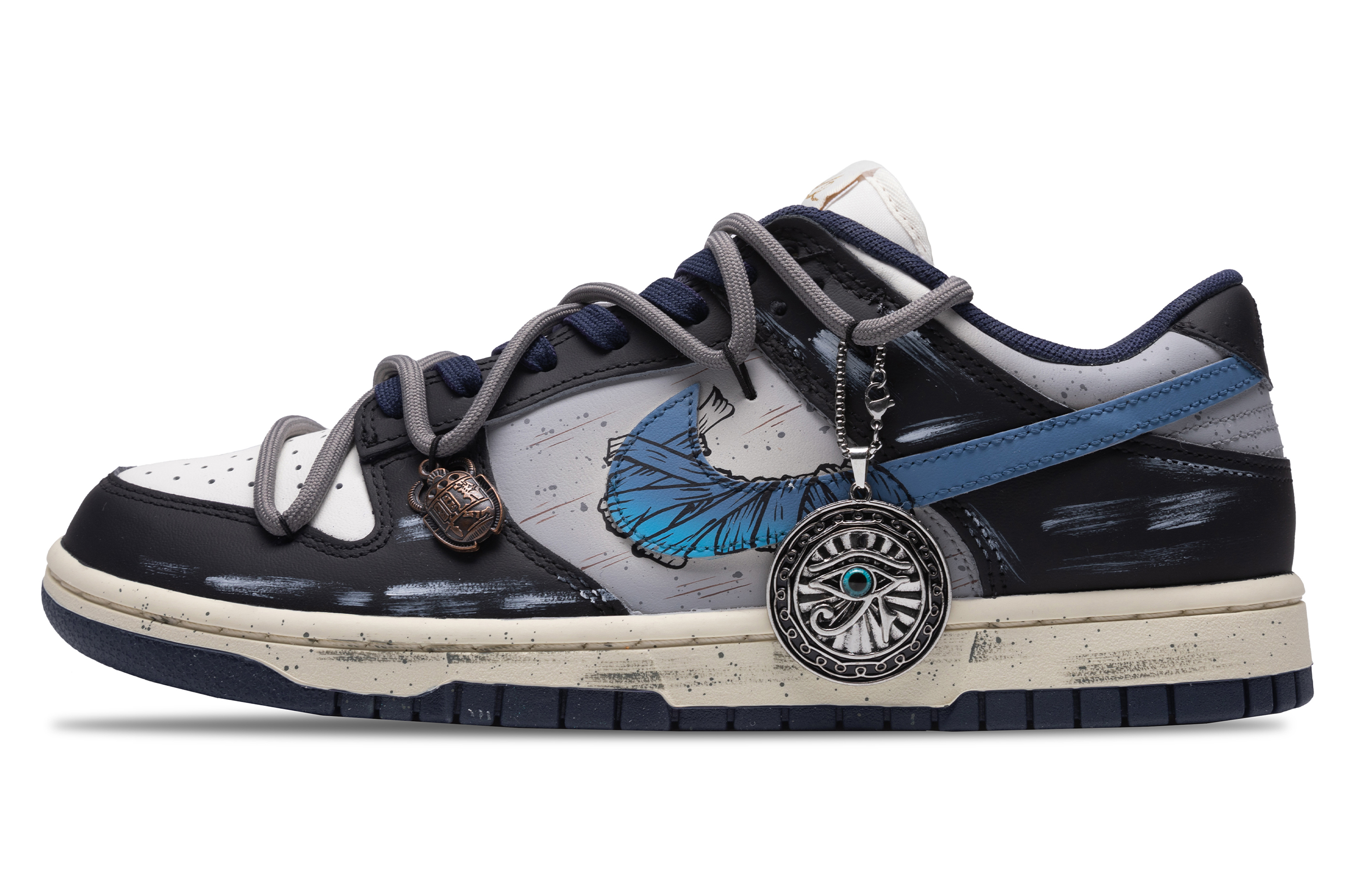 Nike Dunk Pharaoh's Eye Low Top Skateboard Shoes Men's Black Blue