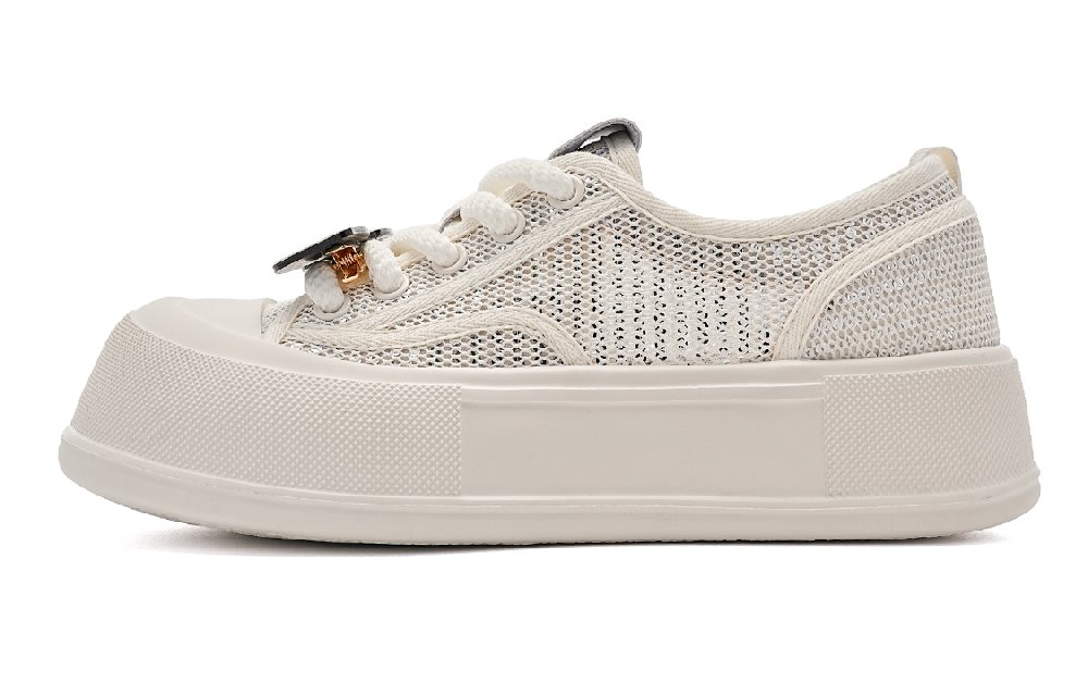 EBLAN Low-Top Skateboard Shoes Women's Silver