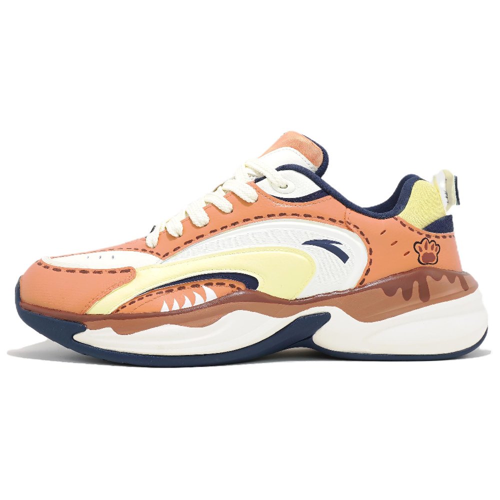 Anta ACE Cushioned Slip-Resistant Low-Top Casual Shoes Men's Orange Yellow