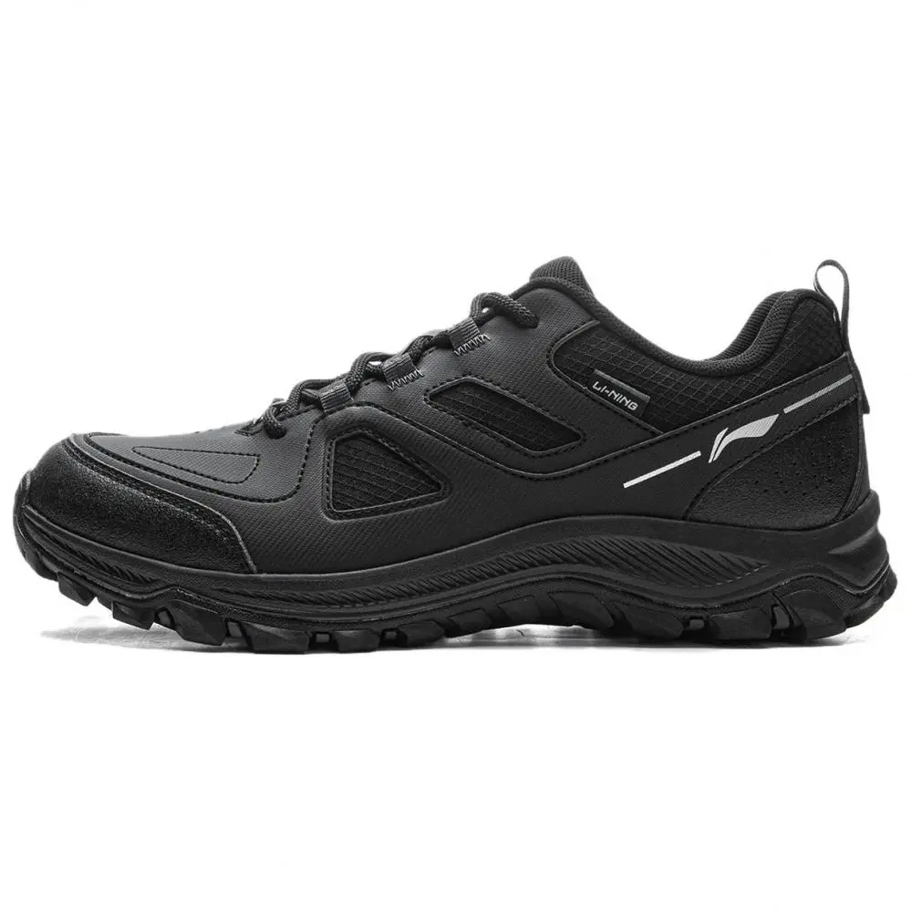 LiNing Breathable Abrasion Resistant Cushioning Low top Casual Shoes Men's Black