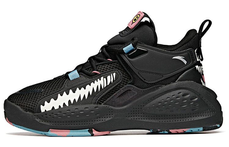 MARVEL x Anta Bastard Mid-Top Skateboard Shoes Women's Black White