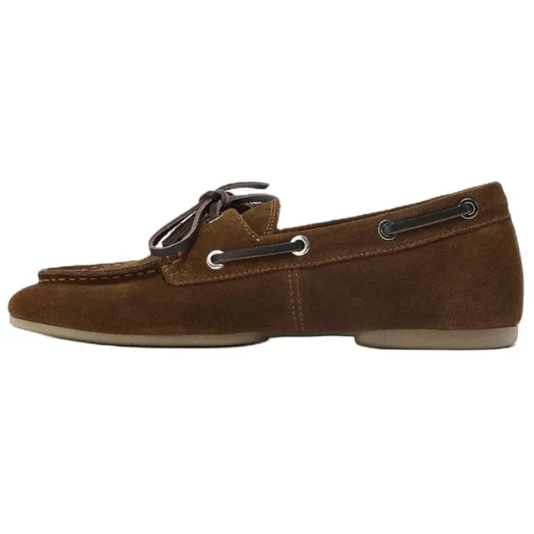 ZARA Boat Shoes Women's Brown
