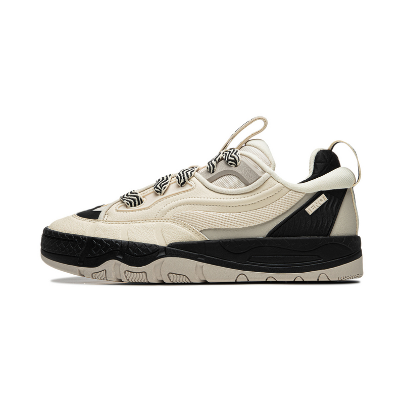LiNing CF Pursuit Of Honor 4 Low-Top Skateboard Skate Shoes Unisex Beige Black