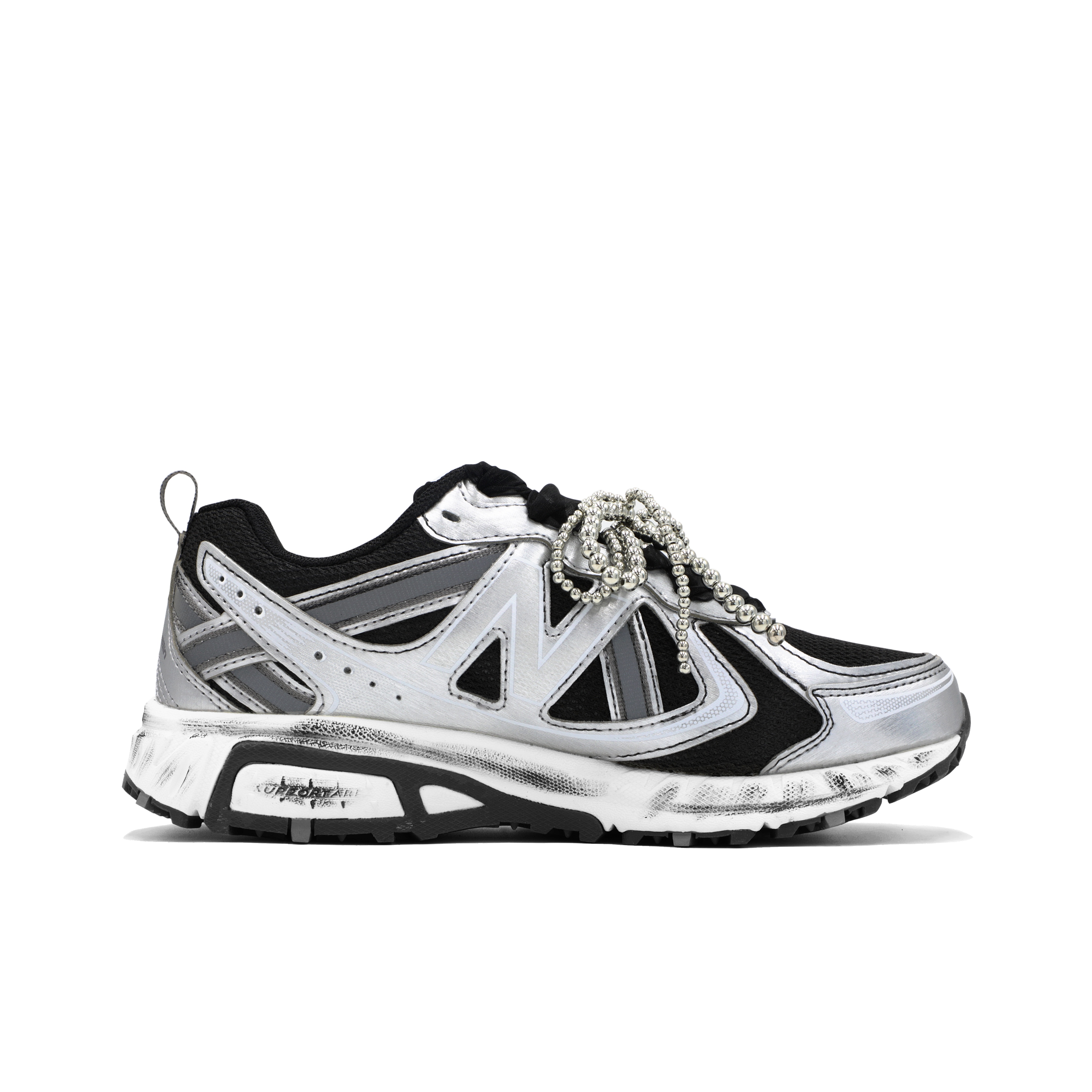 New Balance NB 410 Cushioning Anti-Slip And Wear-Resistant Low-Top Running Shoes Unisex Silver Black