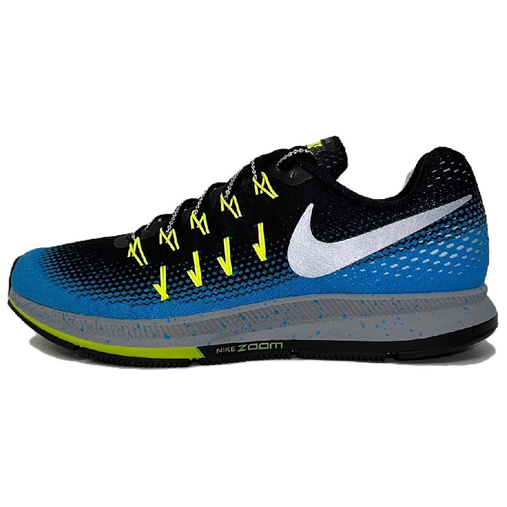 Nike Pegasus 33 Anti Slip Wear Resistant Low Top Running Shoes Unisex White Blue