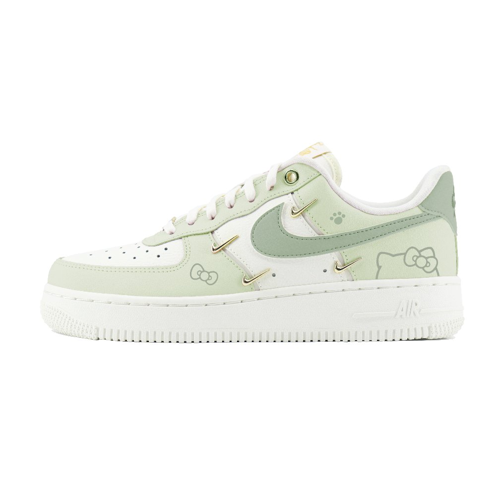 Nike Air Force 1 '07LX Cute Kitten Abrasion Resistant Low Top Skateboard Shoes Unisex Green White