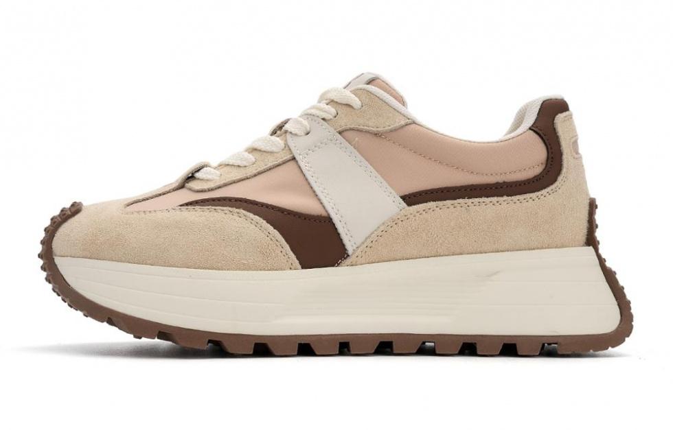EBLAN Wear-Resistant Low-Top Casual Shoes Women's Coffee