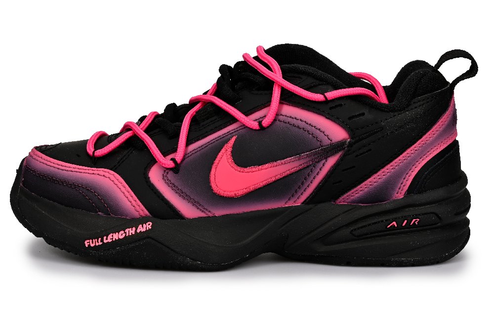 Nike Air Monarch 4 Breathable And Sweat-absorbent Low-Top Chunky Sneakers Unisex Black Pink