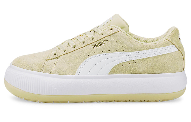 PUMA Suede Mayu Thick Sole Minimalistic Casual Skateboarding Shoes Khaki Women's