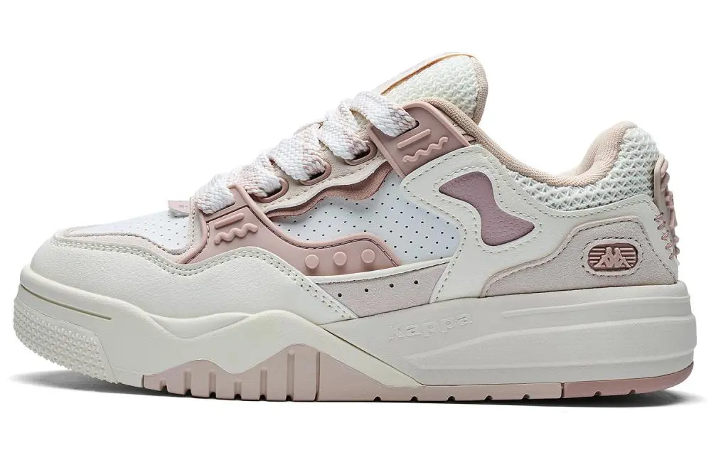 Kappa Back to Back Abrasion Resistant Low Top Skateboard Shoes Women's White Pink