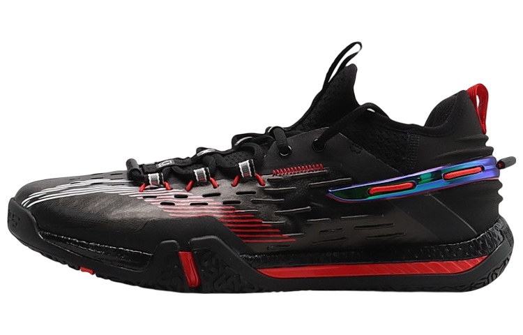 LiNing Saga Pro Cushioning, Slip Resistant, Abrasion Resistant, Coverage, Support Low top Badminton Shoes Unisex Black