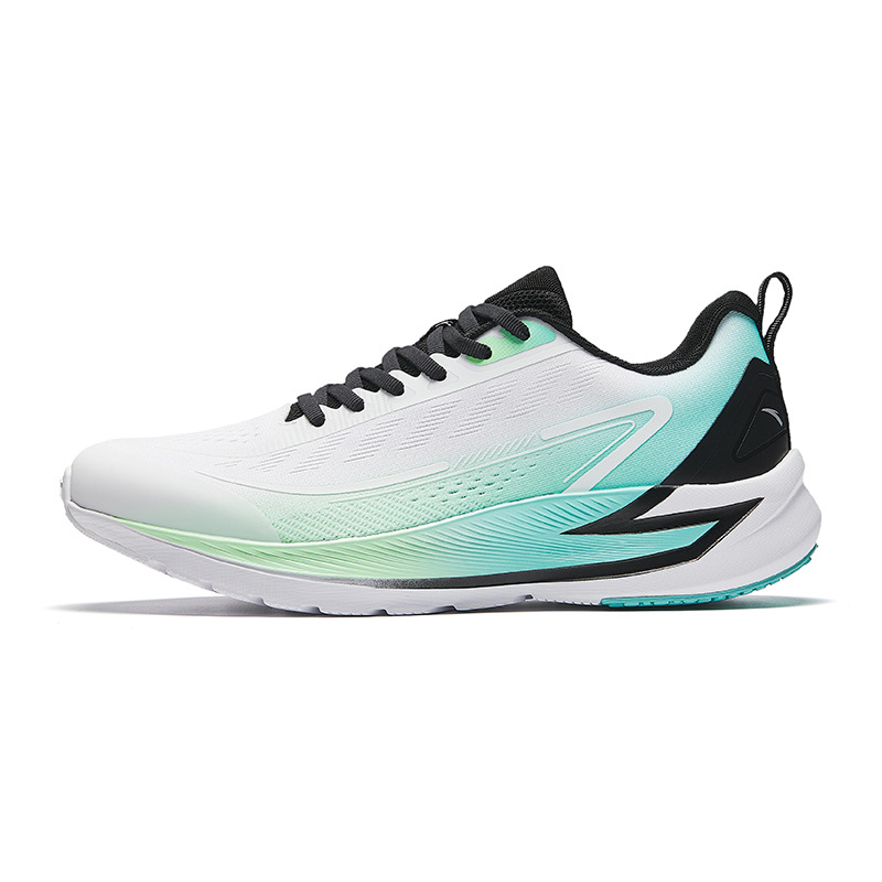 Anta Cushioned Slip-Resistant Low-Top Running Shoes Men's White Green