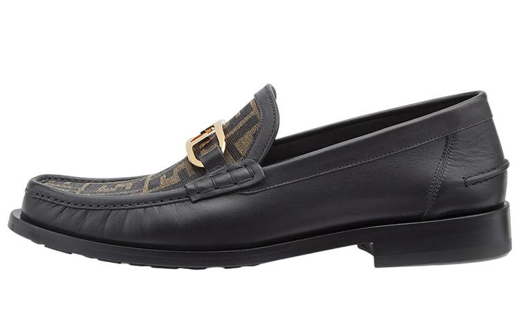 FENDI Ff Logo Pattern Slip On Loafers
