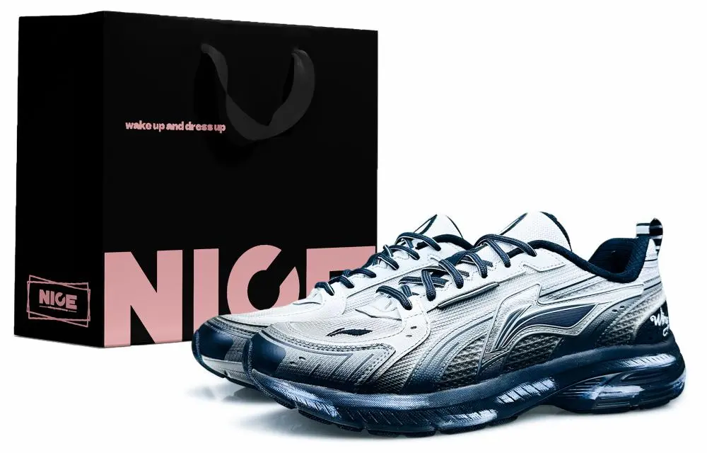 LiNing Shake 1.5 Cushioning, Wear Resistant Low top Casual Running Shoes Unisex Black White