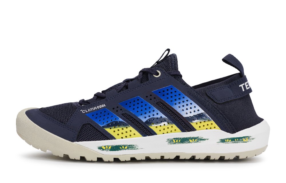 Adidas DAROGA 25 Mountaineering & Hiking Shoes Unisex Low top White/Blue/Yellow
