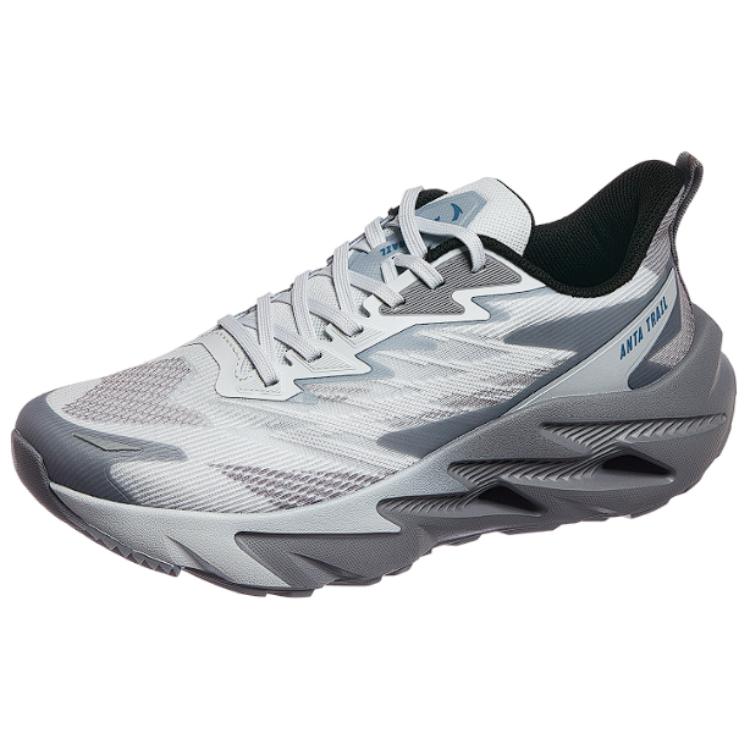 Anta Cushioning Wear-Resistant Low-Top Running Shoes Men's Gray White