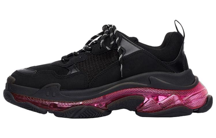 Balenciaga Triple S 'Clear Sole Black Pink Neon' Women's