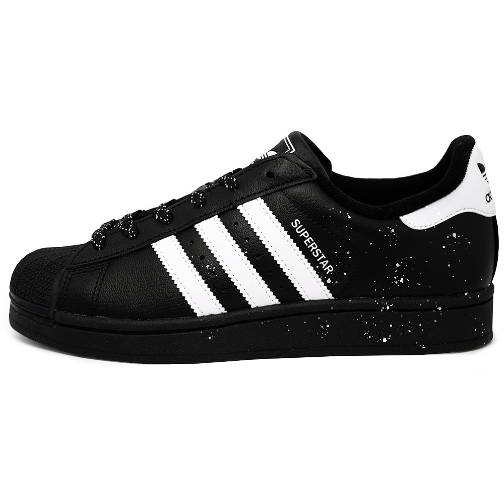 Adidas Originals Superstar 2 Starry Sky Abrasion Resistant Low Top Skateboard Shoes Unisex Black