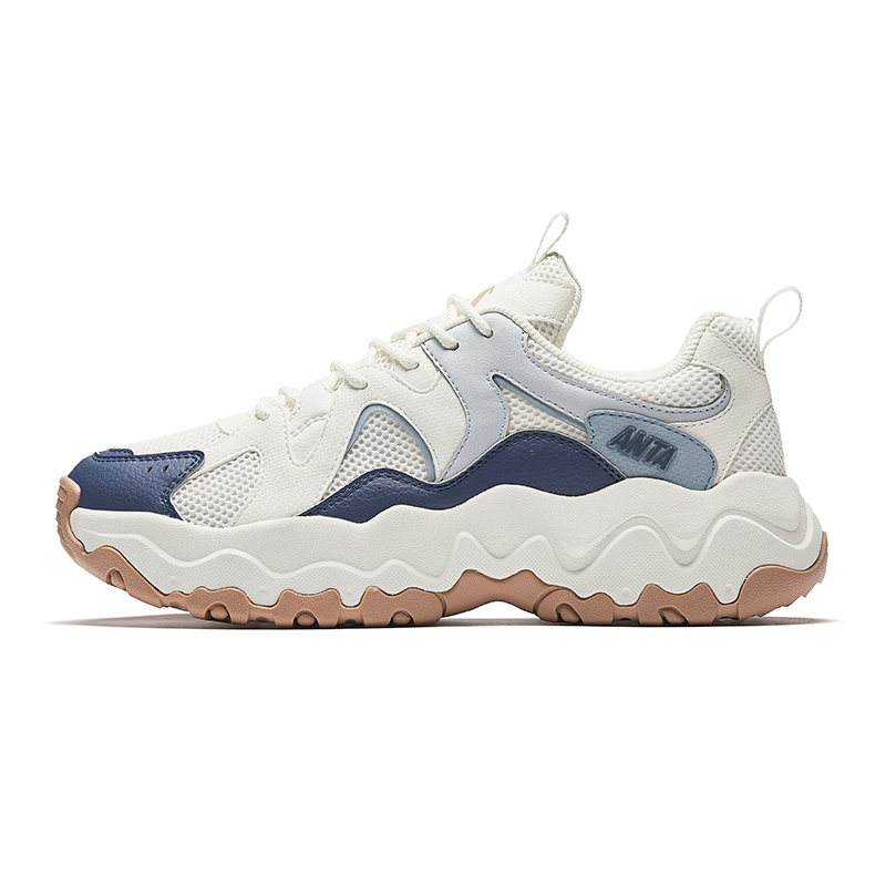 Anta Abrasion Resistant Breathable Low Top Casual Shoes Men's White Blue