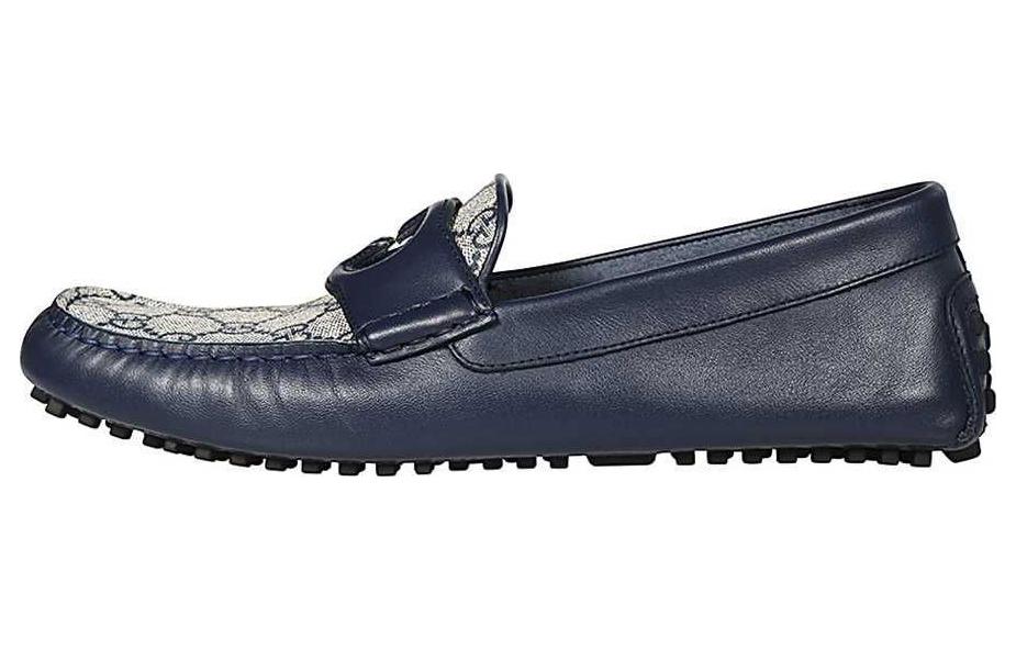 GUCCI Gommino Loafers Men Blue