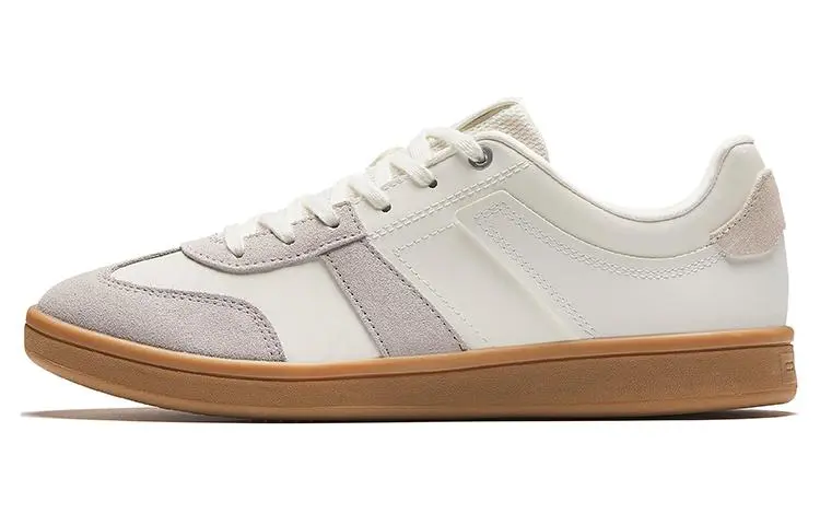 Anta German Training Anti-Slip Wear-Resistant Lightweight Breathable Low-Top Skateboard Shoes Men's White Gray