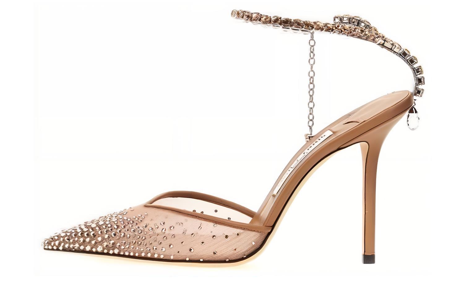 Jimmy Choo Saeda 100mm Crystal-embellished Pumps