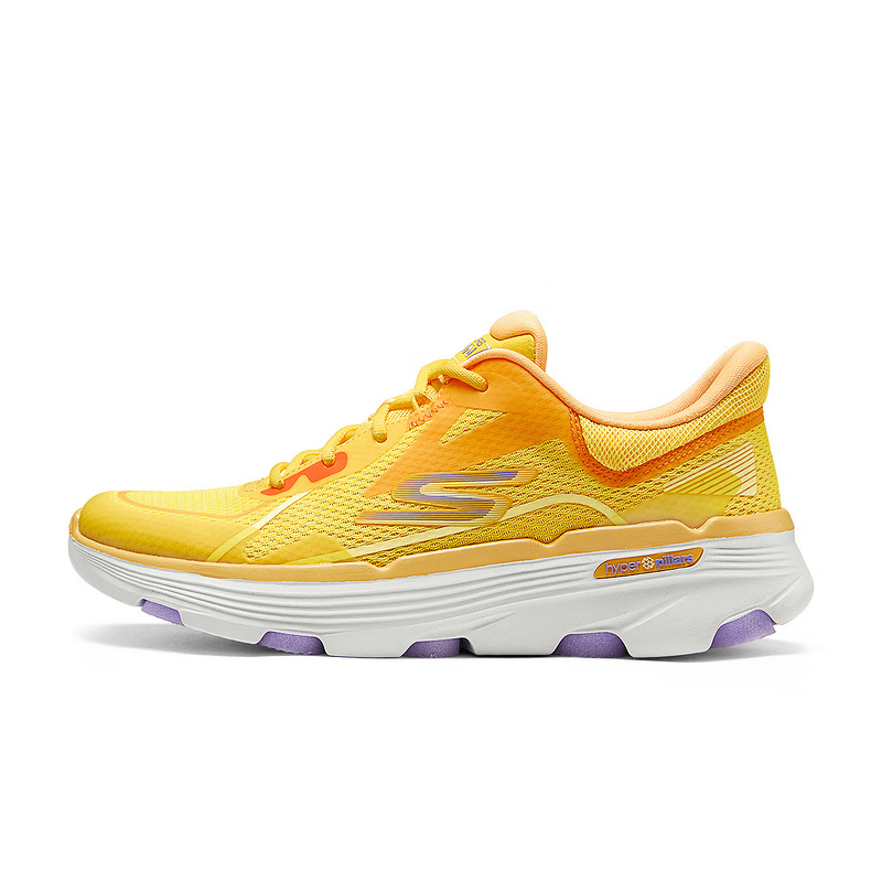 Skechers GO RUN 7.0 Low Top Casual Running Shoes Women's Yellow White