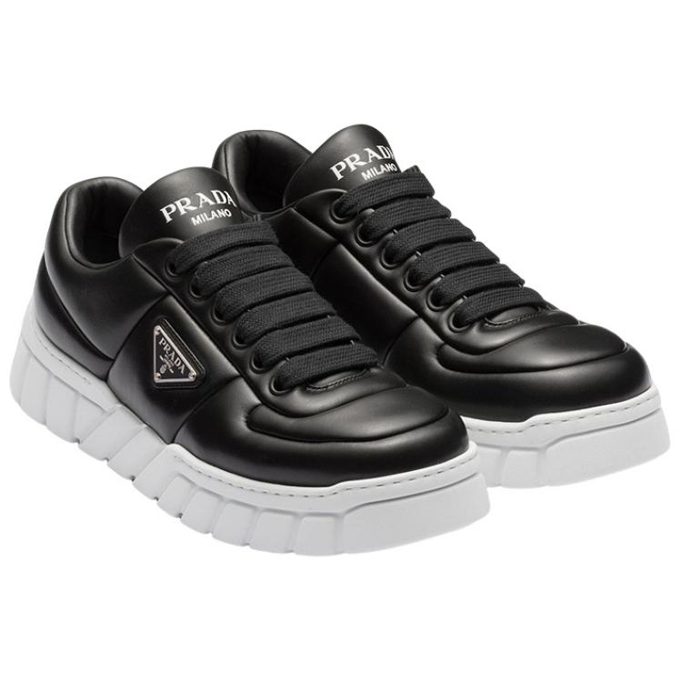 PRADA Wear-Resistant Low-Top Sports Casual Shoes Men's Black White купить в интернет-магазине Yoocart с быстрой доставкой по России.