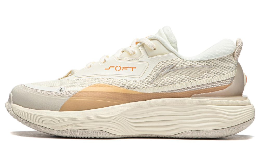 LiNing SOFT WARM Cushioning, Wear Resistant Low Top Casual Shoes Women's Vanilla White