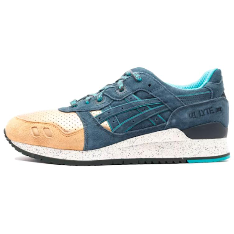 Asics Abrasion Resistant Low Top Casual Shoes Unisex Blue White Yellow
