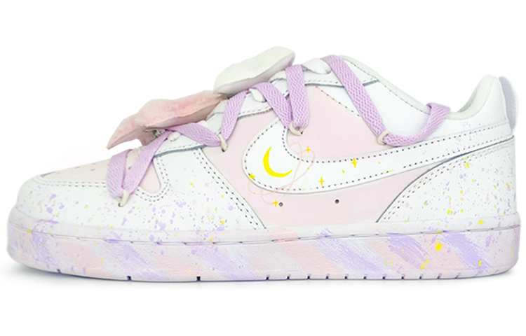 Nike Court Borough Series Low 2 Slip-Resistant Low-Top Skateboard Shoes Women's Pink Purple