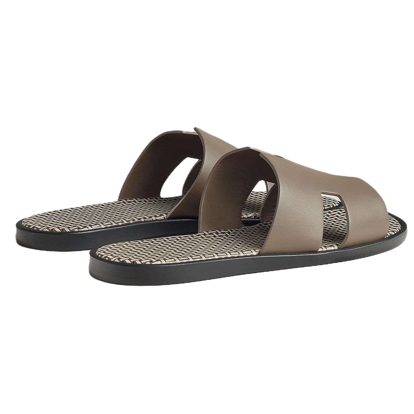 HERMES Slide Slippers Men's Gray купить в интернет-магазине Yoocart с быстрой доставкой по России.