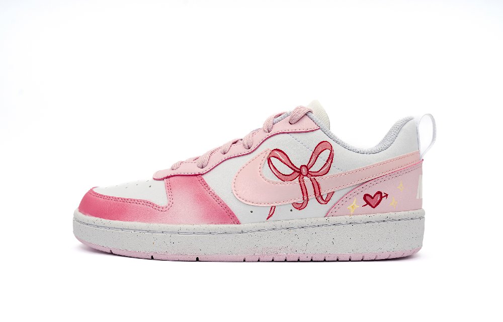 Nike Court Borough Skateboard Shoes Women's Low top Pink/White