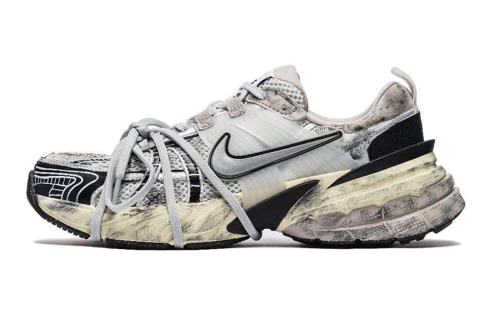 Nike V2K Run Cushioning Anti-Slip And Wear-Resistant Low-Top Running Shoes Women's Black White