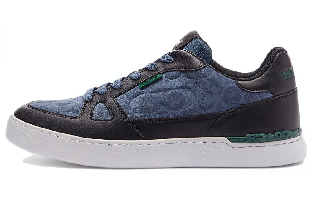 COACH Outlet Low Top Skateboard Shoes Men's Blue Black White