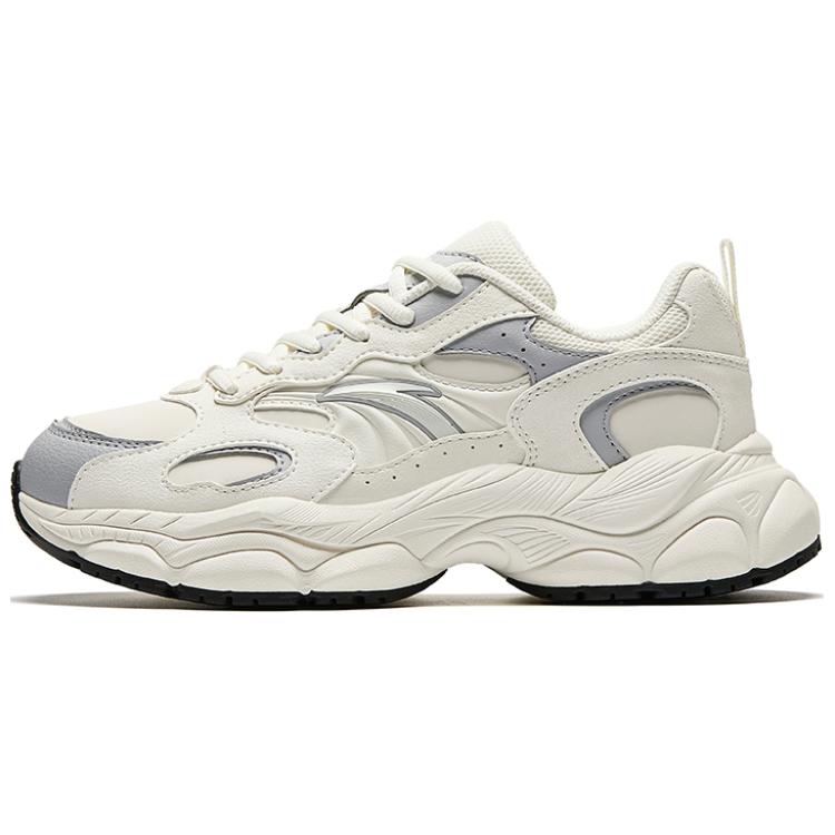 Anta Little Millennium Anti-Slip Wear-Resistant Low-Top Casual Shoes Women's White Gray