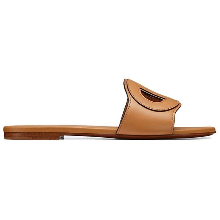 DIOR D Club Slide Slippers Women's Camel