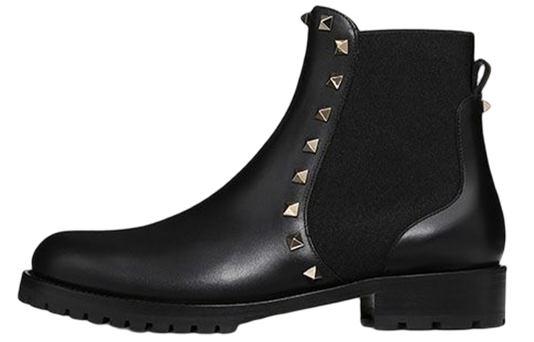 Valentino Rockstud Ankle Boots Black Women's